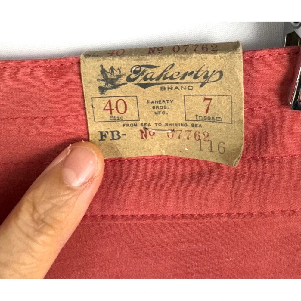 Faherty Lined Surf‎ Stripe Board Swimming beach retro Short 7